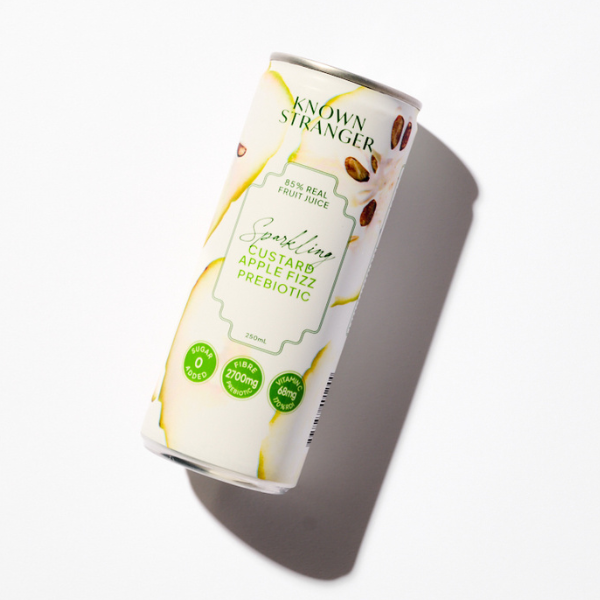 Prebiotic Sparkling Juice Gets a Tropical Twist with Custard Apple Fizz