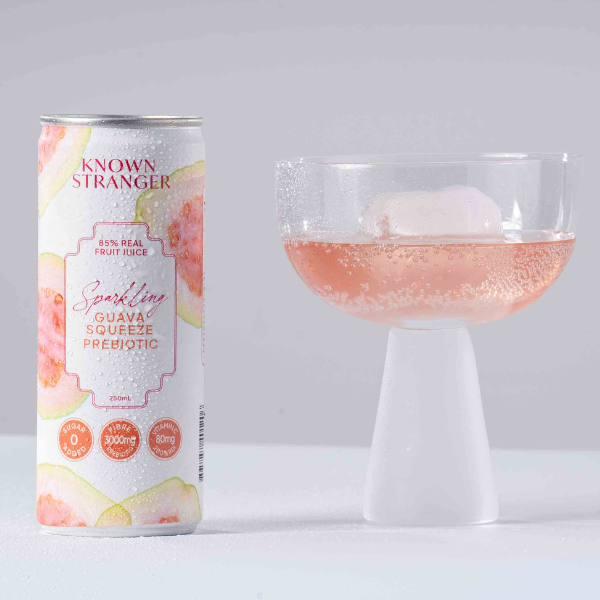 Beat Belly Traffic with Known Stranger Prebiotic Guava Sparkling Juice
