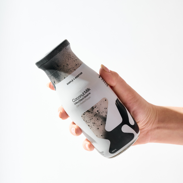 Indulge in Nature's Goodness: Simple + Addition Coconut Milk with Black Sesame