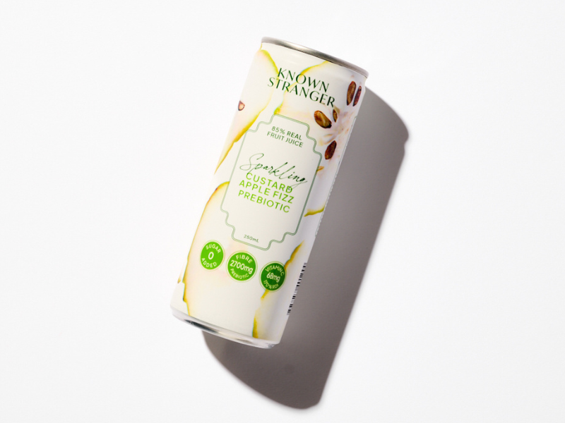 Prebiotic Sparkling Juice Gets a Tropical Twist with Custard Apple Fizz